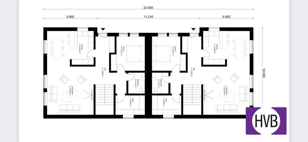 Prodej apartmánového domu 2x 5+kk, terasa, balkon, pozemek 2x 300 m2 H. Planá okr.Český Krumlov - foto 2