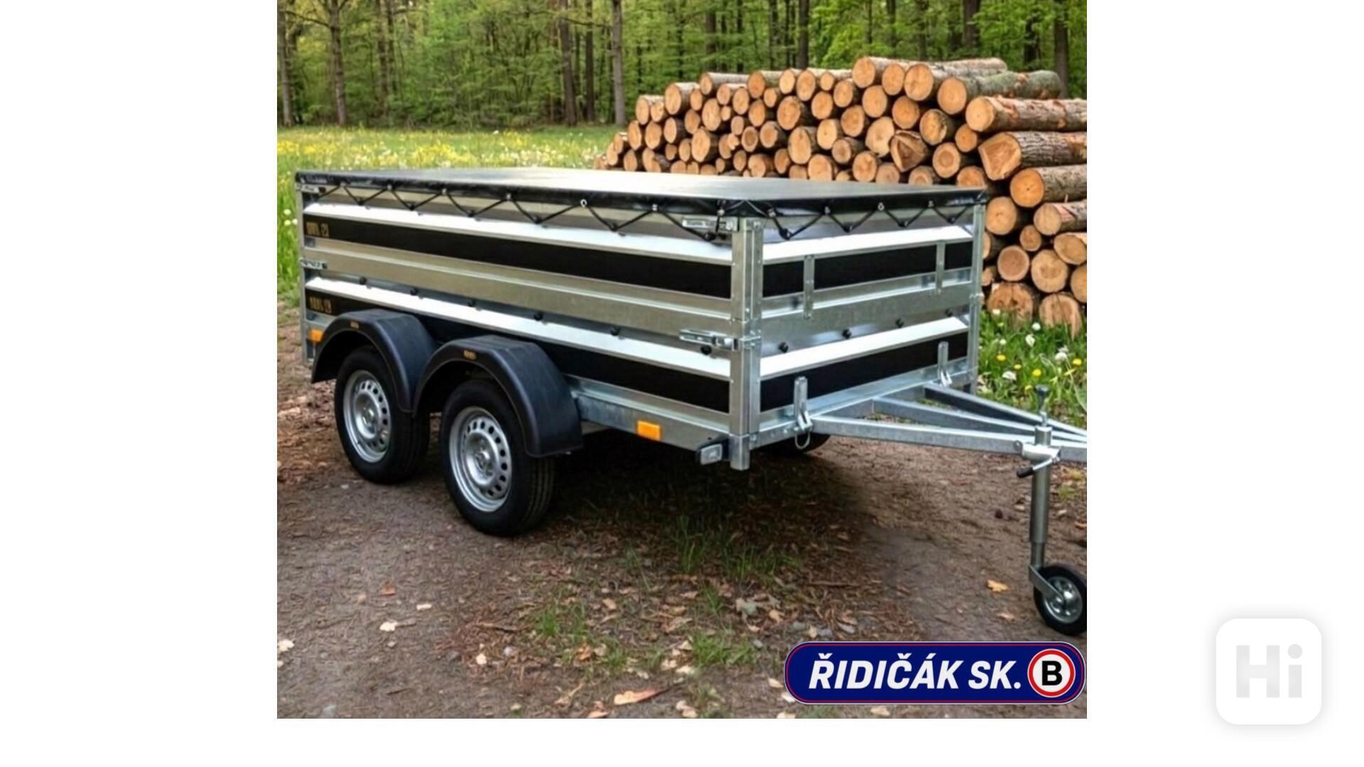 Nový přívěsný vozík 2,65mx1,30 +NÁSTAVBA +KRYCÍ PLACHTA, DPH - foto 1