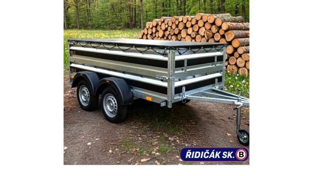 Nový přívěsný vozík 2,65mx1,30 +NÁSTAVBA +KRYCÍ PLACHTA, DPH