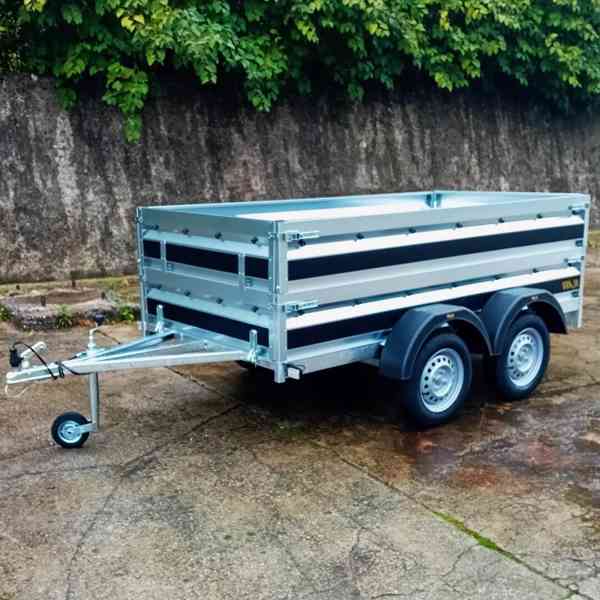 Nový přívěsný vozík 2,65mx1,30 +NÁSTAVBA +KRYCÍ PLACHTA, DPH - foto 6