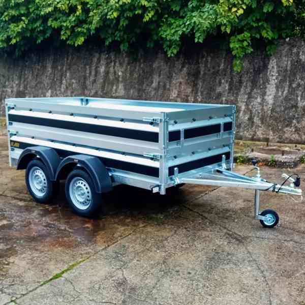 Nový přívěsný vozík 2,65mx1,30 +NÁSTAVBA +KRYCÍ PLACHTA, DPH - foto 3