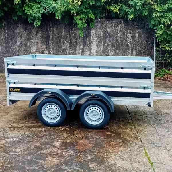 Nový přívěsný vozík 2,65mx1,30 +NÁSTAVBA +KRYCÍ PLACHTA, DPH - foto 7