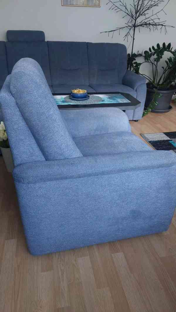 Rohová Pohovka Džínová - foto 4