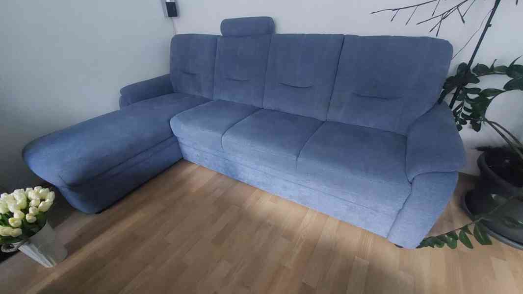 Rohová Pohovka Džínová - foto 3