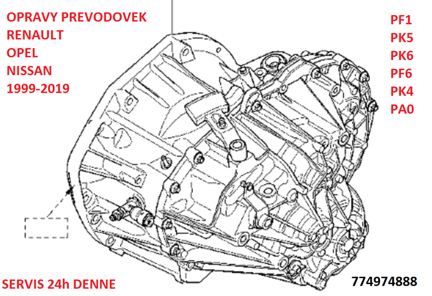 RENAULT prevodovka oprava OPRAVY PREVODOVKY MASTER TRAFIC