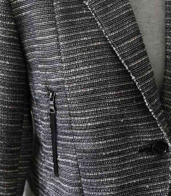 Šedostříbrné efektní sako z hrubé tkaniny Tara, XL - foto 5