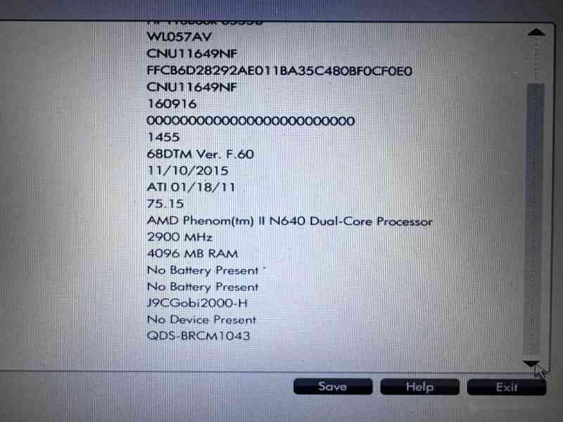 Predám pokazený notebook na náhradné diely zn.HP 6555b. - foto 3
