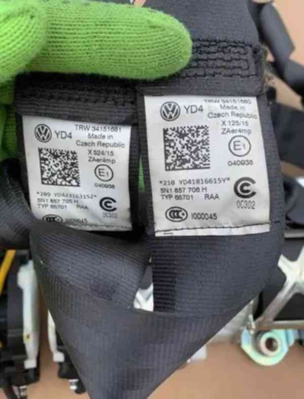 predni pasy pravy levy vw passat b7 tiguan - foto 3