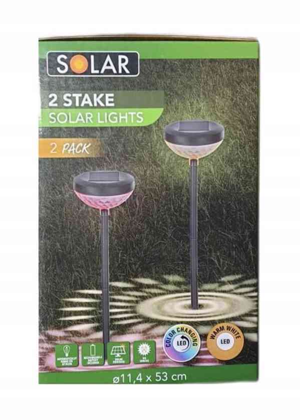 Solární lampa zapichovací Solar černá 53 cm 2 ks