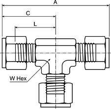 Parker šroubení A-LOK (T-kus) pro spojení impulsního potrubí - foto 1