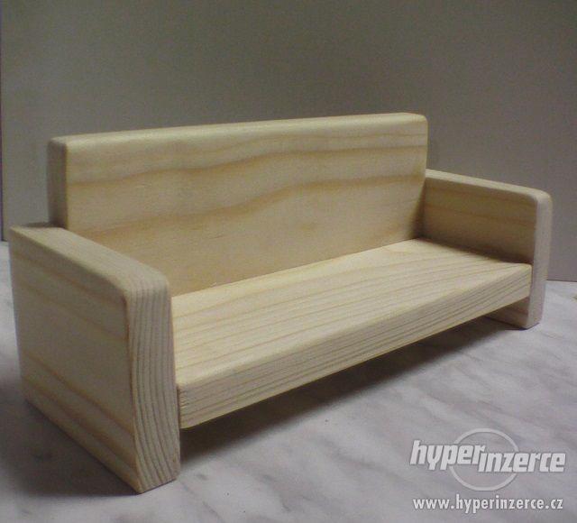 Nový dřevěný nábytek pro panenky obývák - foto 4