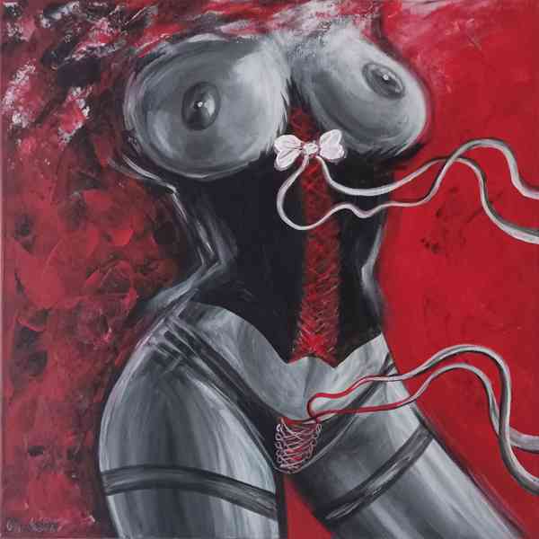 Obraz 50x50, figura, moderní umění  - foto 4