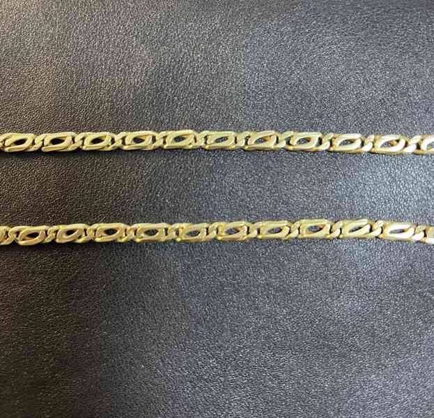 Zlatý pánský řetízek 585/1000 14k hmotnost 32g - foto 7