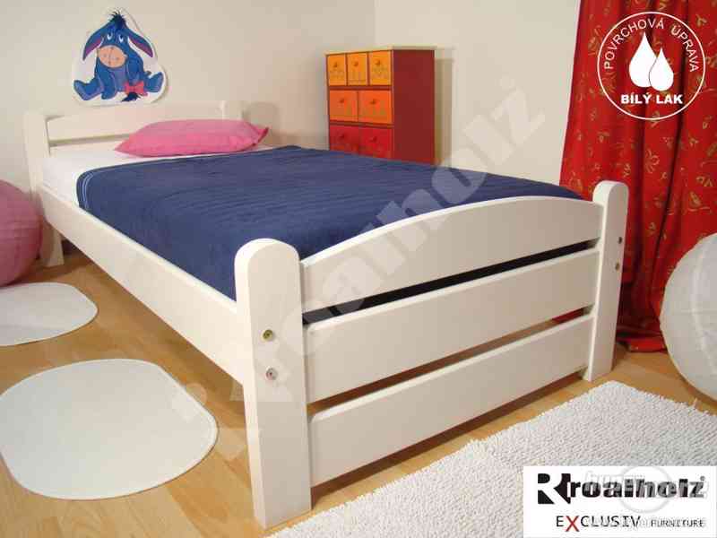 Bílá postel z masivu pro děti RADKA 90x200 - foto 1