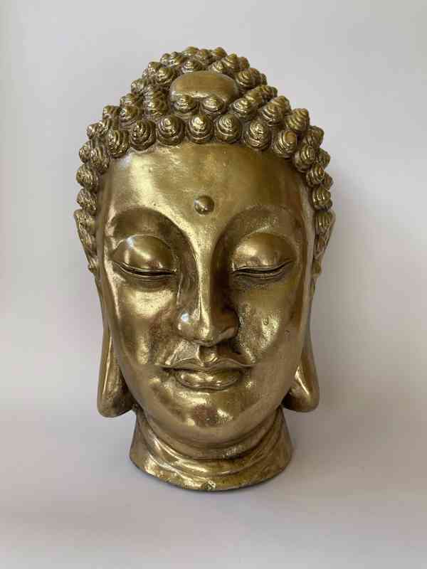 Buddha - velká zlatá hlava 54 cm - foto 2