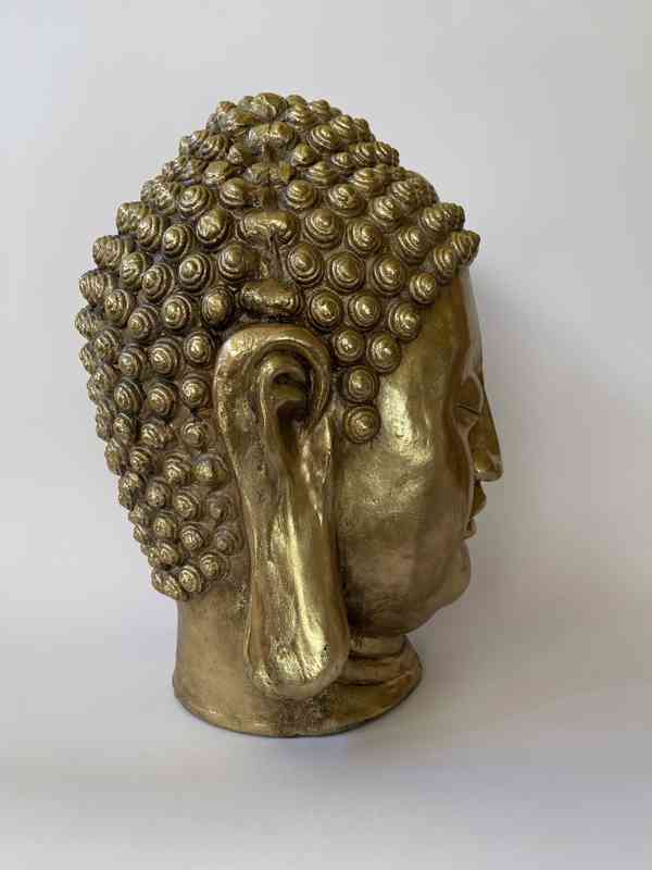 Buddha - velká zlatá hlava 54 cm - foto 3