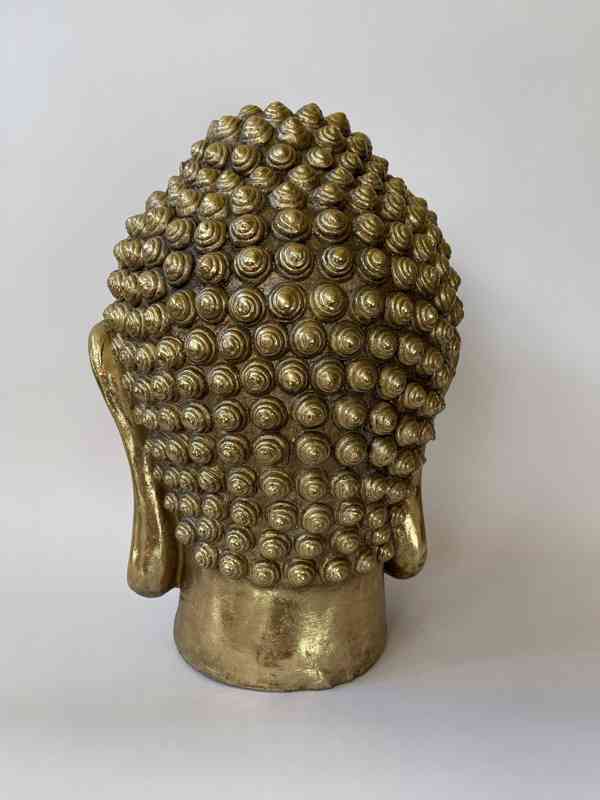 Buddha - velká zlatá hlava 54 cm - foto 4