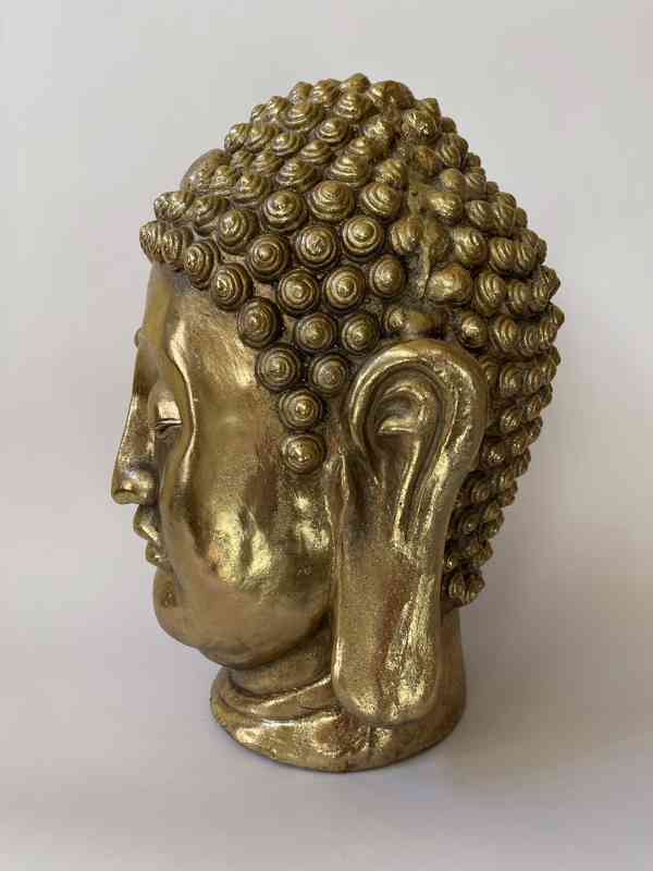 Buddha - velká zlatá hlava 54 cm - foto 5