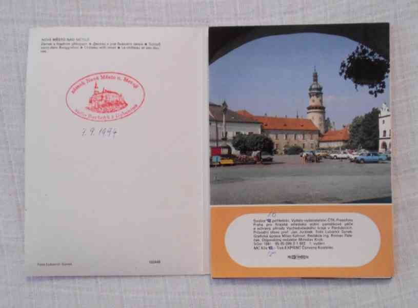 Sada pohlednic Zámek Nové Město nad Metují 10 ks - 1981 - foto 2