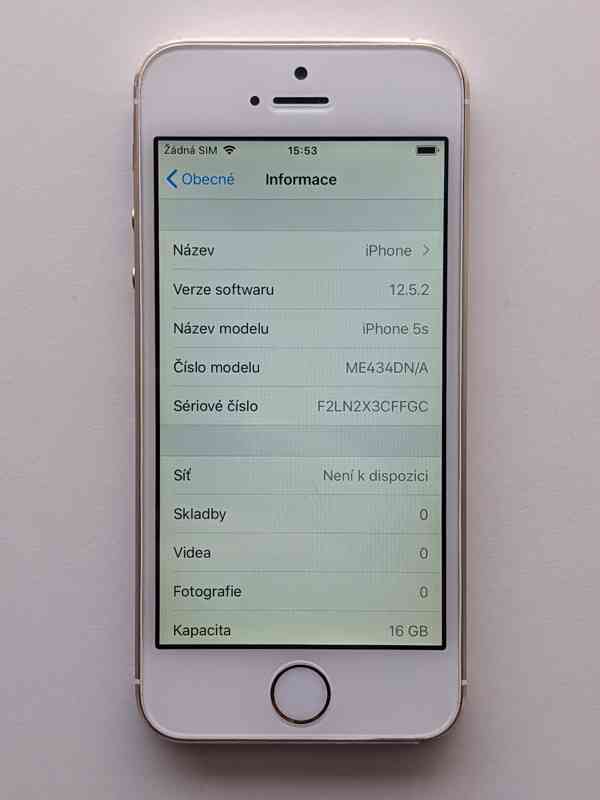 iPhone 5s 16GB zlatý, baterie 100% záruka 6 měsícu - foto 3
