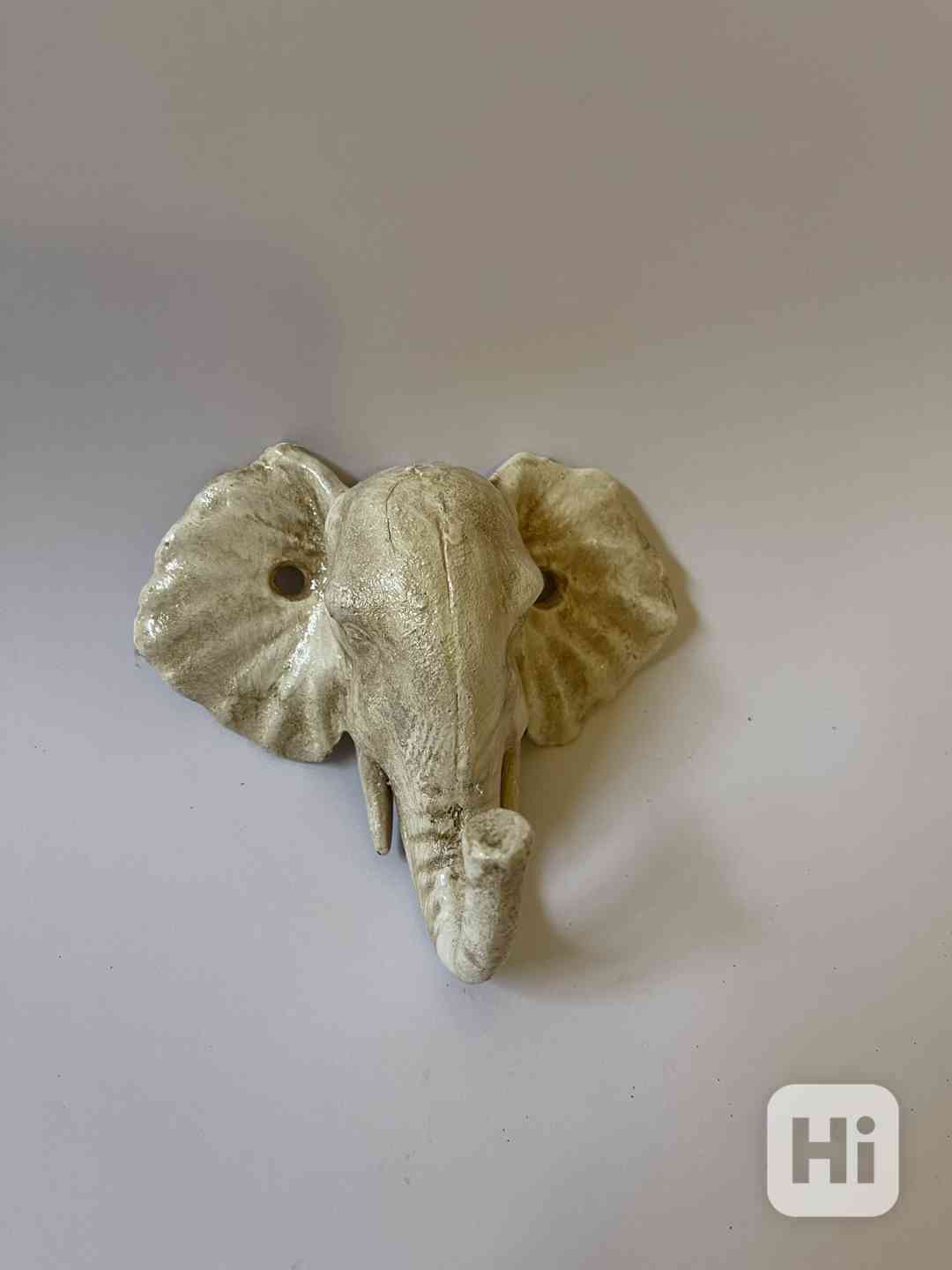 Slon - kovový nástěnný věšák - foto 1