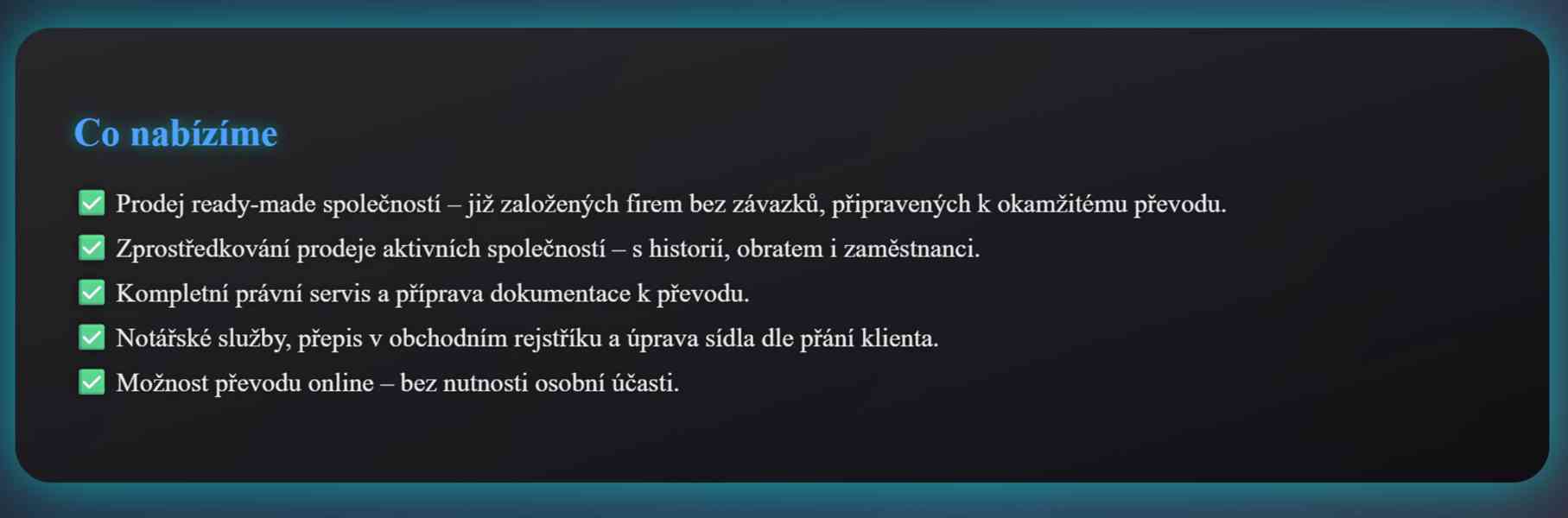 NA PRODEJ: ZAVEDENÁ S.R.O. – KVARTÁLNÍ PLÁTCE DPH  - foto 3