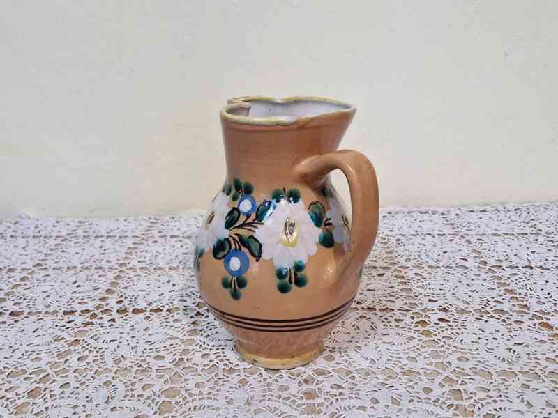 Starý ručně malovaný keramický Džbán Ignác Richter Vyškov - foto 3