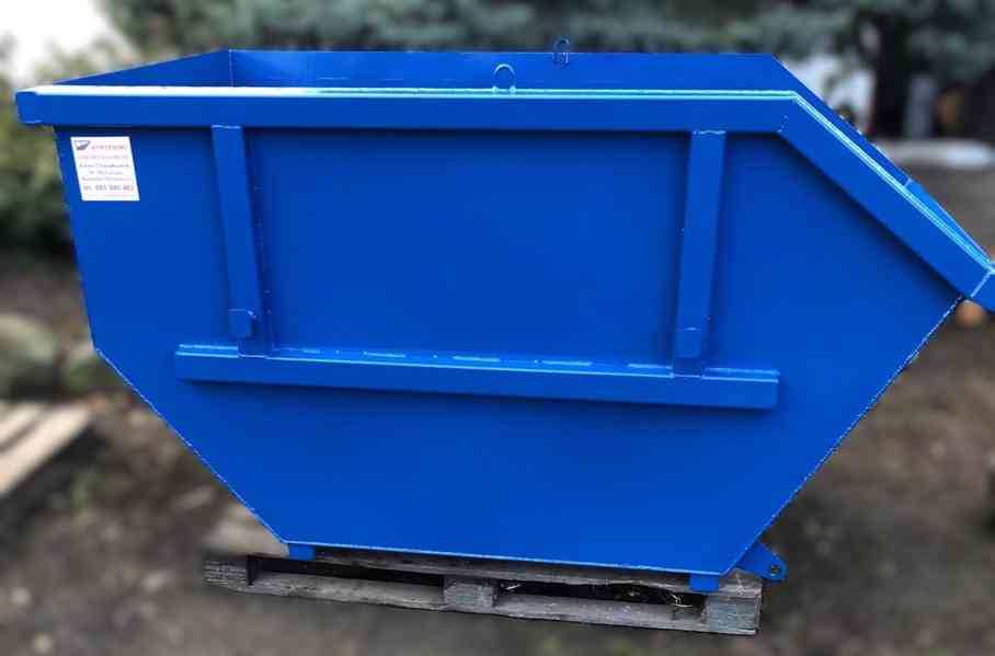 Kontejner, mulda 3 m3, rámový vozík, hákový vozík, vana na o - foto 3