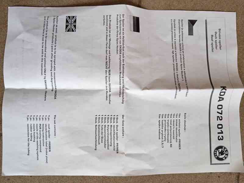 Střešní SPOILER na Felicii - NOVÝ ORIGINÁLNÍ DÍL  - foto 6