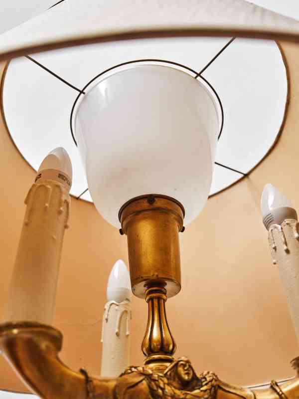 Neoempírová bronzová stojací lampa z konce 19. století  - foto 7