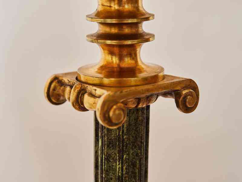 Neoempírová bronzová stojací lampa z konce 19. století  - foto 9