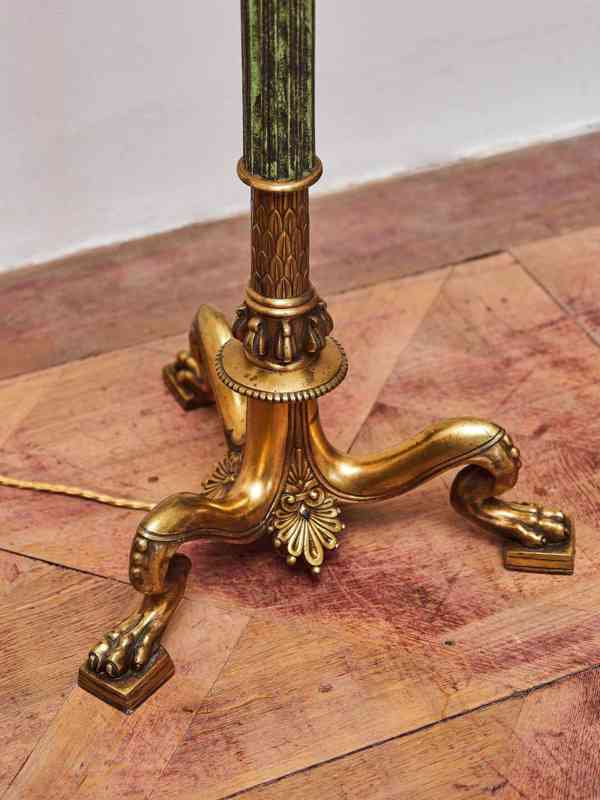 Neoempírová bronzová stojací lampa z konce 19. století  - foto 3