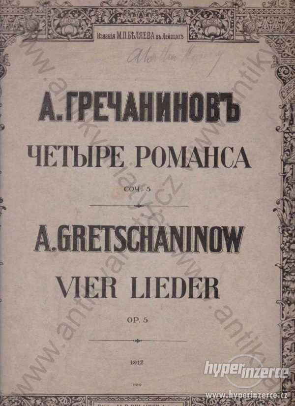 Quatre mélodies pour chant et piano 1912 - foto 1