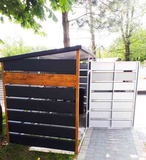 přístřešek na popelnice, spád dozadu 2mx 1,5 m TS507 - foto 3