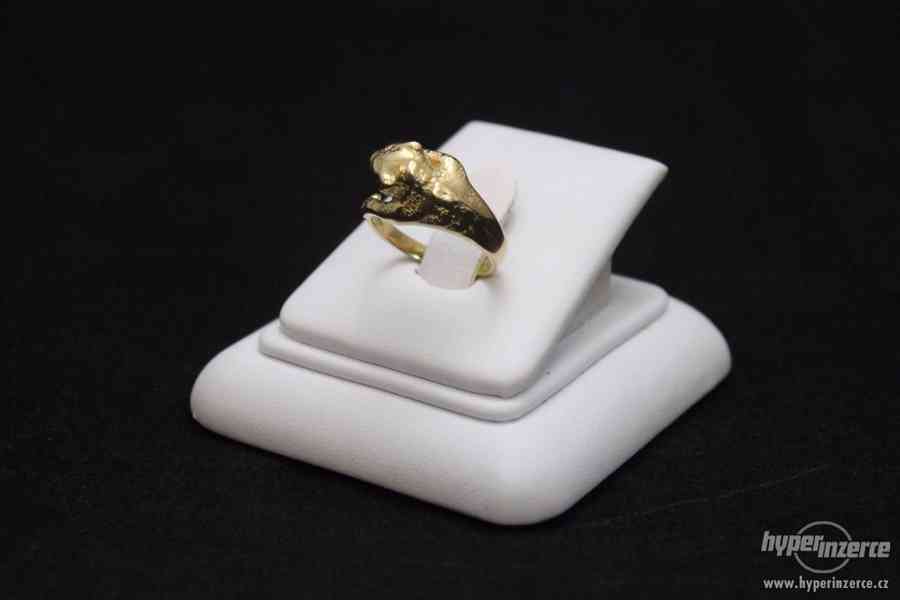 Krásný zlatý prsten 6.08 g - foto 2