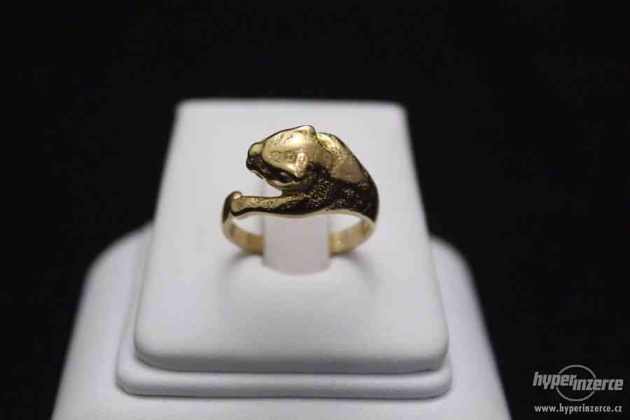 Krásný zlatý prsten 6.08 g - foto 4