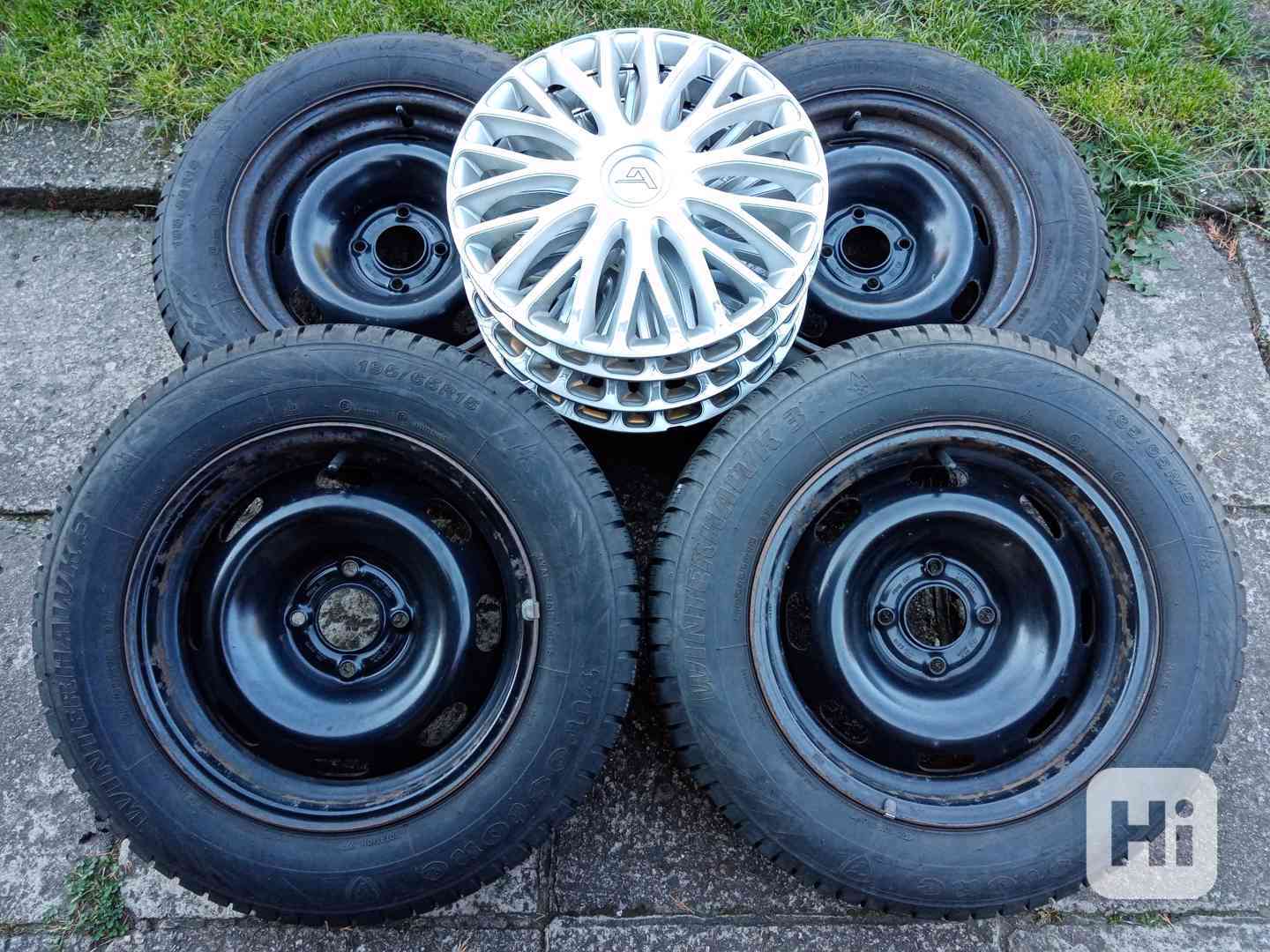 Zimní kola 15ky 4x108 pneu 85% PEUGEOT CITROEN - dobírka - foto 1
