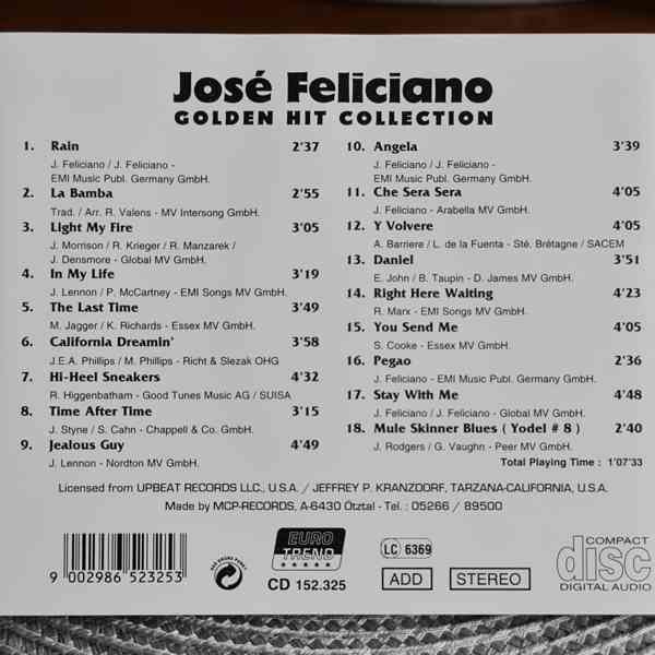 CD - JOSÉ FELICIANO / Golden Hit Collection - foto 2