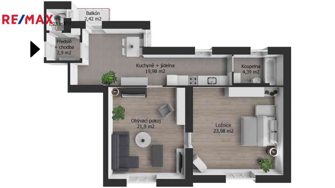 Pronájem bytu 2+1 s balkónem v centru Ostravy, 75 m2 - foto 3