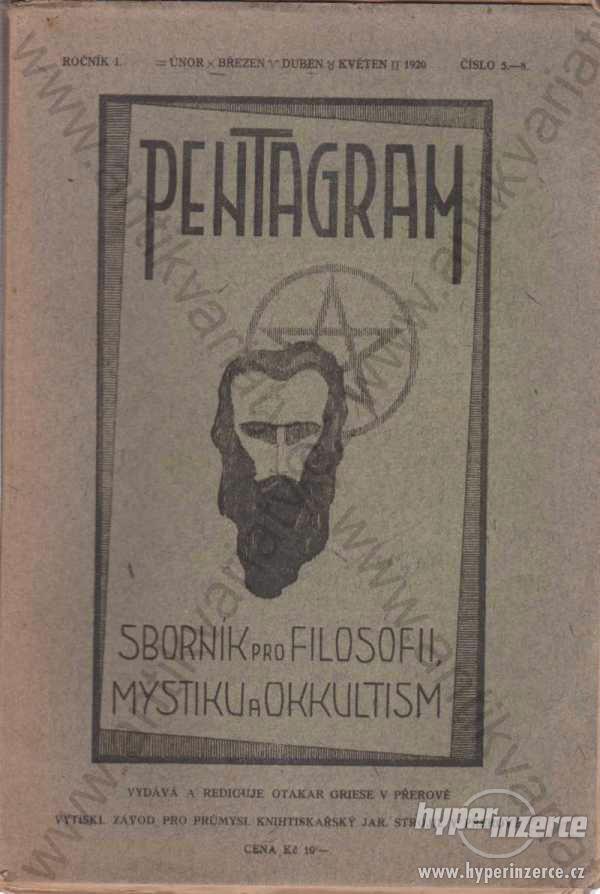 Pentagram  Otakar Griese, Přerov 1919-1920 Roč. I - foto 1