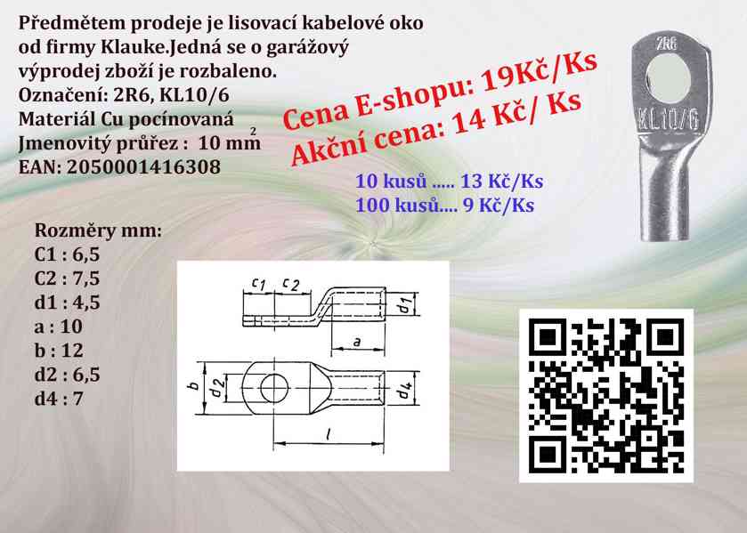 Kabelová lisovací oka Klauke - foto 2