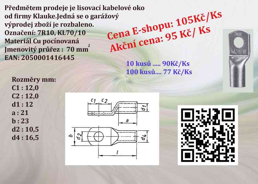 Kabelová lisovací oka Klauke - foto 8