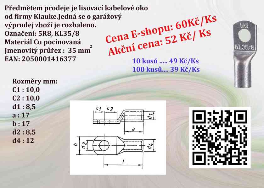 Kabelová lisovací oka Klauke - foto 5
