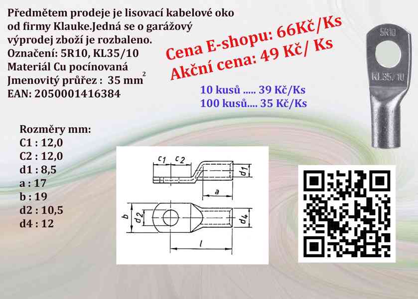 Kabelová lisovací oka Klauke - foto 6