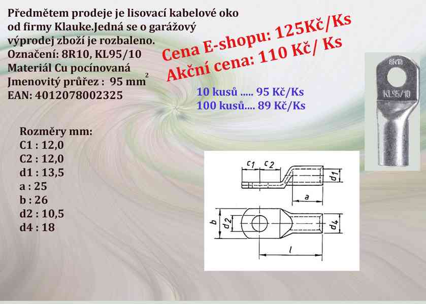 Kabelová lisovací oka Klauke - foto 11