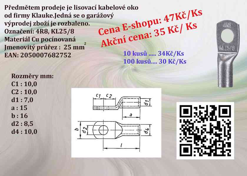 Kabelová lisovací oka Klauke - foto 4