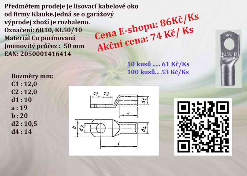 Kabelová lisovací oka Klauke - foto 7