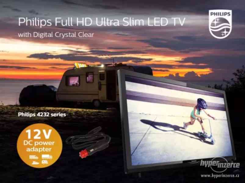 Ultratenký LED televizor do obytneho auta 12V Philips 55cm - foto 1