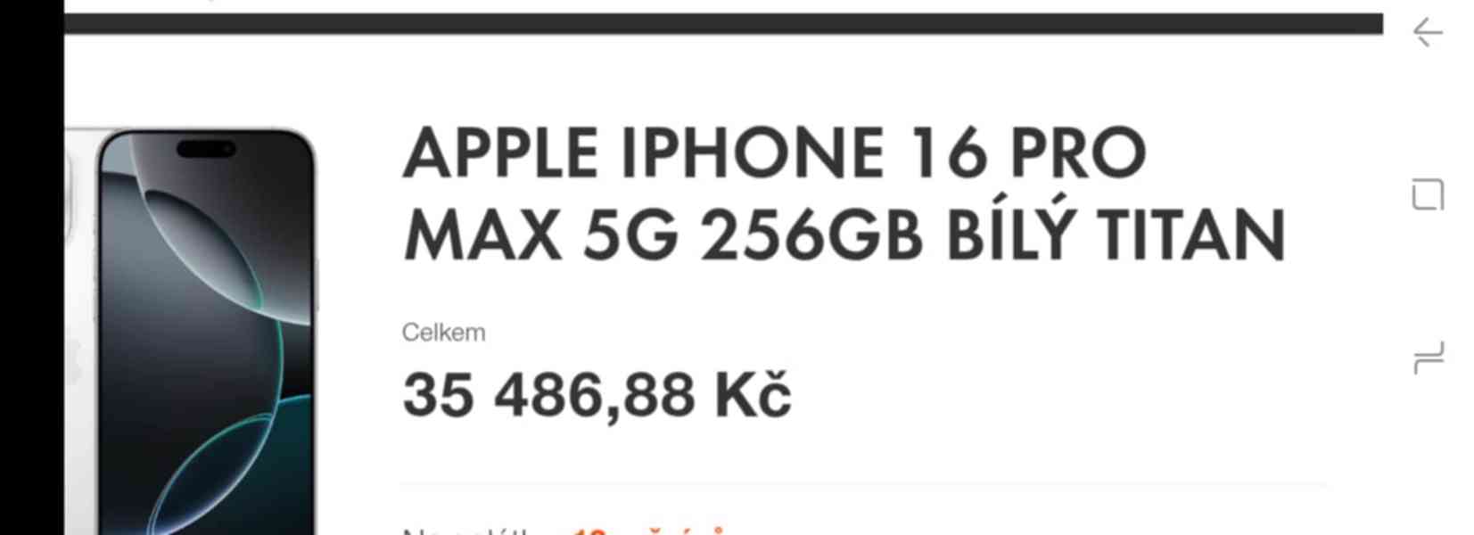 iPhone 16 Pro Max 256GB - bílý titanový - foto 4