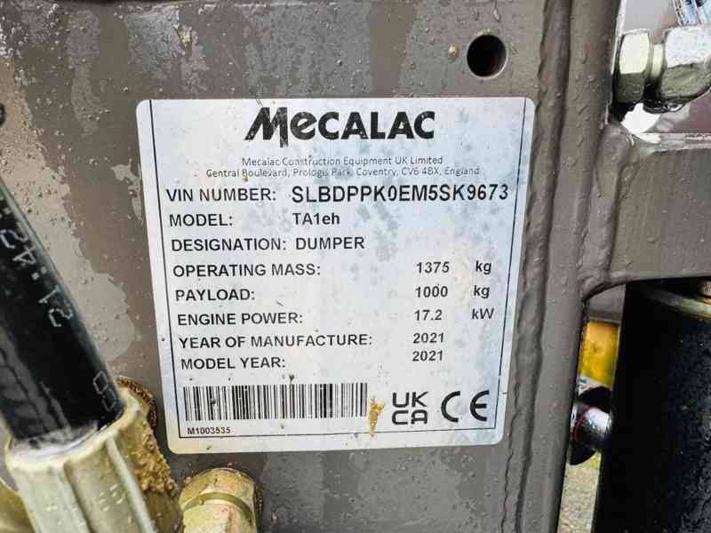 Vyklápěcí damper: Mecalac TA1 EH, TOP, mth.736, CE, 1000kg. - foto 10
